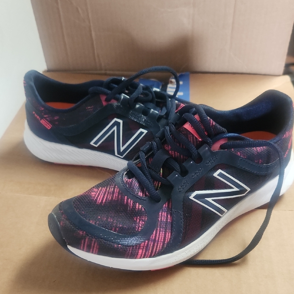 New Balance Navy and Pink Athletic Shoes